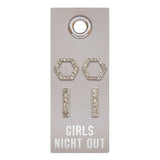 Silver Stud Earrings - Girls Night Out