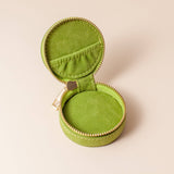 Mini Travel Jewellery Case in Avocado