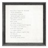 'May Your Days' Framed Canvas Wall Art - Square: White / 27.5X27.5