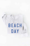 BEACH DAY Graphic Sweatshirt: L / ATHLETIC HEATHER