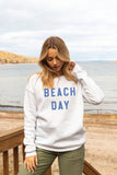 BEACH DAY Graphic Sweatshirt: S / ATHLETIC HEATHER