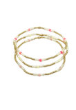 Multicolor Opal & FWP Bead Bracelet: Vanilla / Stretchy 6.5"