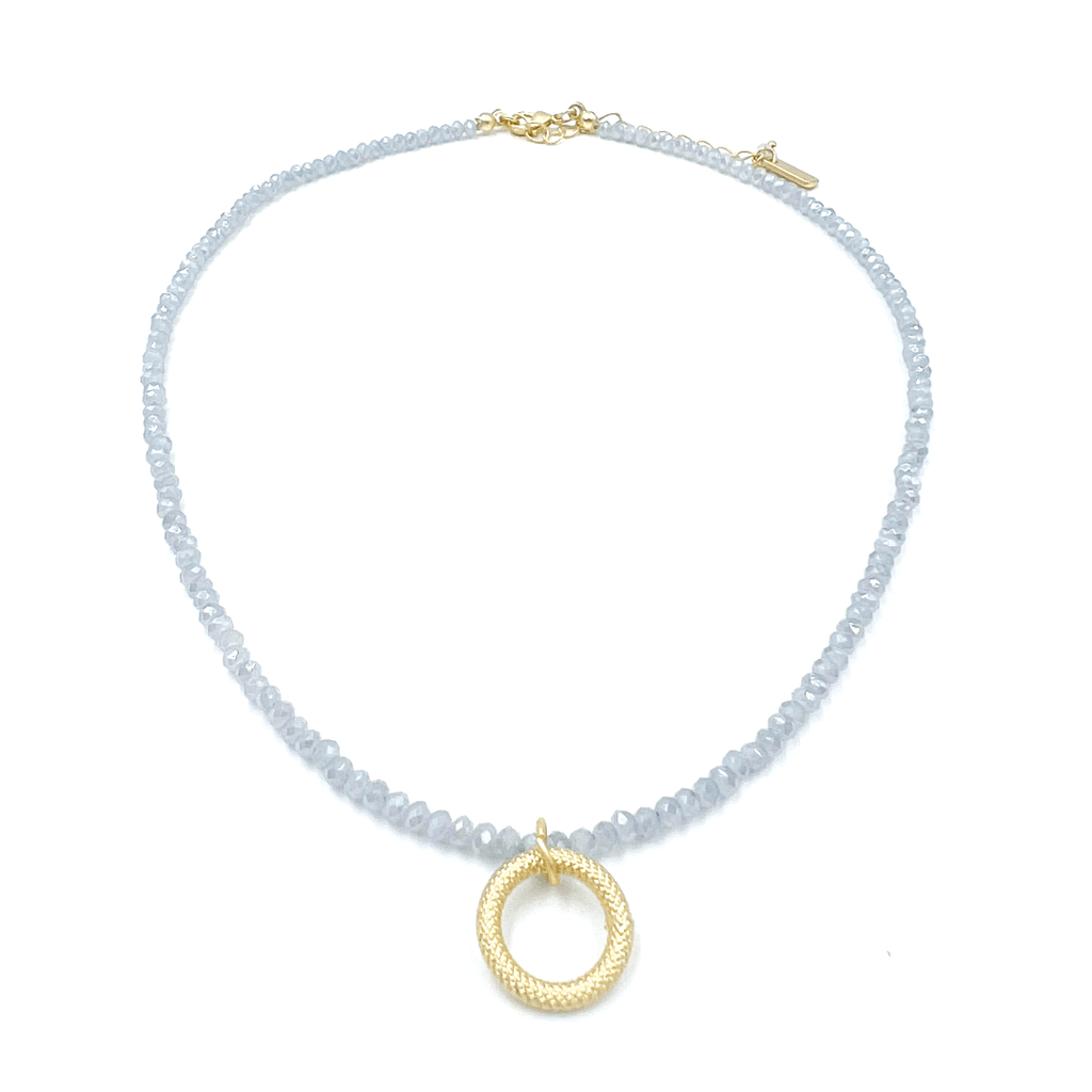 Dainty Vibe on Pale Blue Necklace