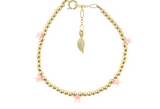 STARS By The Yard Opal Bracelet: White / Gold Filled / Stretchy 7"