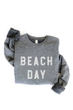 BEACH DAY Graphic Sweatshirt: M / ATHLETIC HEATHER