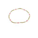 Multicolor Opal & FWP Bead Bracelet: Vanilla / Stretchy 6.5"