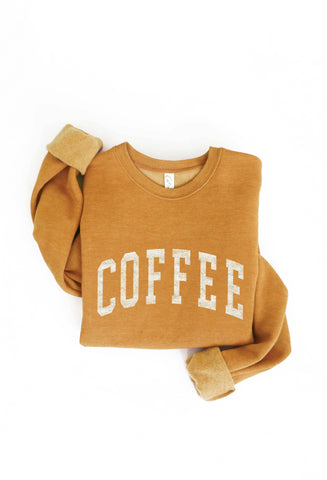 COFFEE Graphic Sweatshirt: M / HEATHER MUSTARD