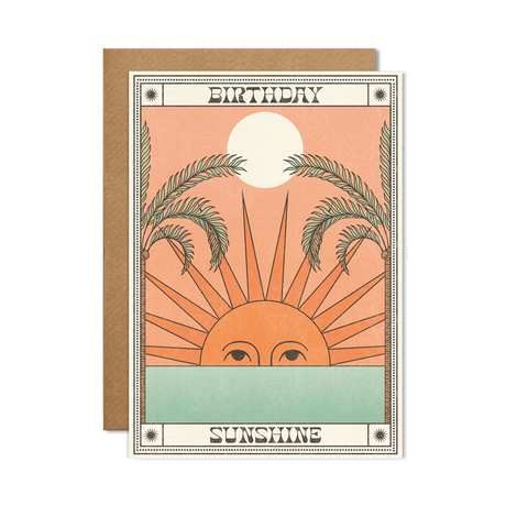 Birthday Sunshine Card: With cello wrap