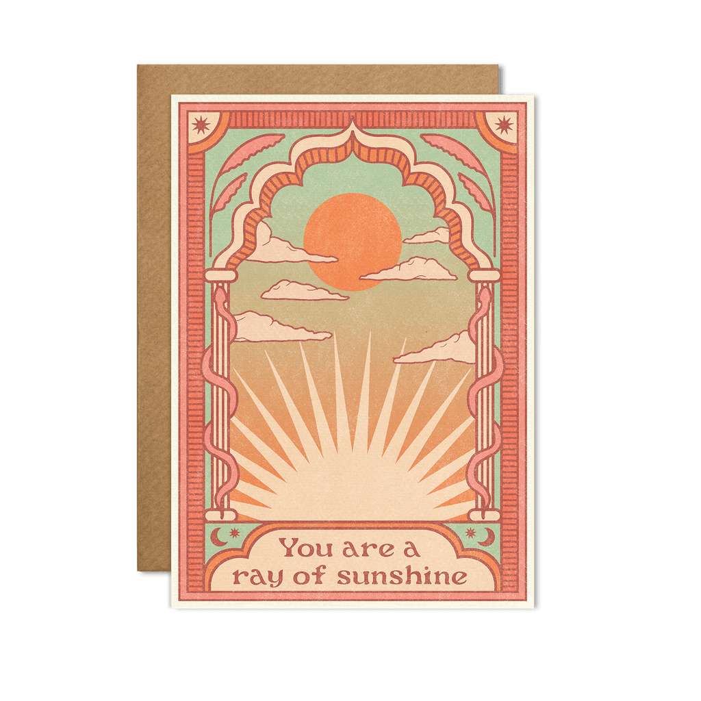 You are a ray of sunshine Card: With cello wrap